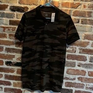 American Eagle polo-style brown Camo , size M